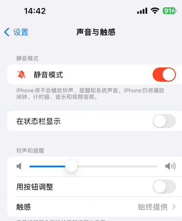 咸宁苹果15Pro维修网点分享iPhone15Pro系列机型中隐藏静音图标 